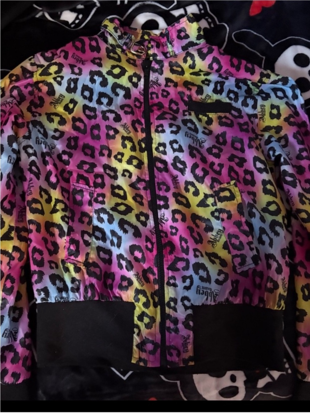 Abby dawn Leopard Print Zip-Up Jacket